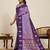 purple banarasi zari work soft art silk saree for wedding and functions