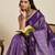 purple banarasi zari work soft art silk saree for wedding and functions