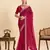 dark pink georgette fancy saree with sequin work and stylish border design