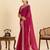 dark pink georgette fancy saree with sequin work and stylish border design
