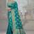 Teal Blue Dola Art Silk Saree with Rich Zari Woven Work & Traditional Border | Unstitched Blouse Included by Maharanga