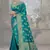 Teal Blue Dola Art Silk Saree with Rich Zari Woven Work & Traditional Border | Unstitched Blouse Included by Maharanga