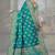 Teal Blue Dola Art Silk Saree with Rich Zari Woven Work & Traditional Border | Unstitched Blouse Included by Maharanga