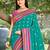 sea green color soft silk blend woven work women's beautiful saree