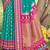 sea green color soft silk blend woven work women's beautiful saree