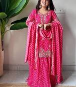 Rani Pink Kurta Palazzo Set