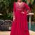 Pink Vichitra Embroidered Gown set
