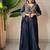 Navy Blue Vichitra Embroidered Gown Set
