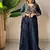 Navy Blue Vichitra Embroidered Gown Set