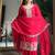 Red Chinon Embroidered Salwaar Suit
