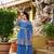 Sky Blue Georgette Kurta Palazzo Set