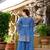 Sky Blue Georgette Kurta Palazzo Set