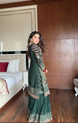 Gulaabo Georgette Embroidered Kurta Sharara set 4