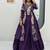 Purple silk anarkali with embroidery work  