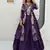 Purple silk anarkali with embroidery work  