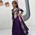 Purple silk anarkali with embroidery work  