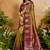 mehndi handloom weaving paper silk blend tradional wear saree