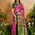 pink handloom weaving paper silk blend tradional wear saree