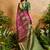 pink handloom weaving paper silk blend tradional wear saree