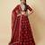 Maroon Embroidered Silk Lehenga Set