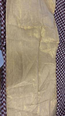 Wine Sequin Codding Chinon Saree with Blouse 4
