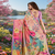 Hypnotex multicolor  printed saree with blouse