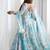 Women’s floral printed heavy fox georgette anarkali gown with matching dupatta