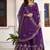 Purple Georgette Embroidered Anarkali set