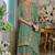Luxury wedding seagreen embroidered kurta palazzo set