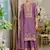 Luxury wedding lavender embroidered kurta palazzo set