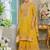 Luxury wedding yellow embroidered kurta palazzo set