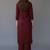 Maroon embroidered rayon kurta set