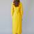 Yellow embroidered rayon kurta set