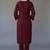 Maroon embroidered rayon kurta set