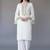 White embroidered rayon kurta set