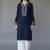Navy embroidered rayon kurta set