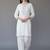 White  embroidered rayon kurta set