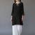 Black embroidered rayon kurta set