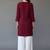Maroon embroidered rayon kurta set