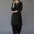 Black embroidered rayon kurta set