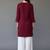Maroon embroidered rayon kurta set