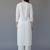 White embroidered rayon kurta set