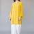 Yellow embroidered rayon kurta set