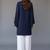 Navy embroidered rayon kurta set