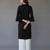 Black embroidered rayon kurta set