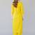 Yellow embroidered rayon kurta set