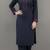 Navy embroidered rayon kurta set