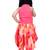 sleevless incut potali button top with dhoti - coral