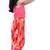 sleevless incut potali button top with dhoti - coral