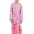 fullsleeves floral printed kurta with dhoti -mauve 